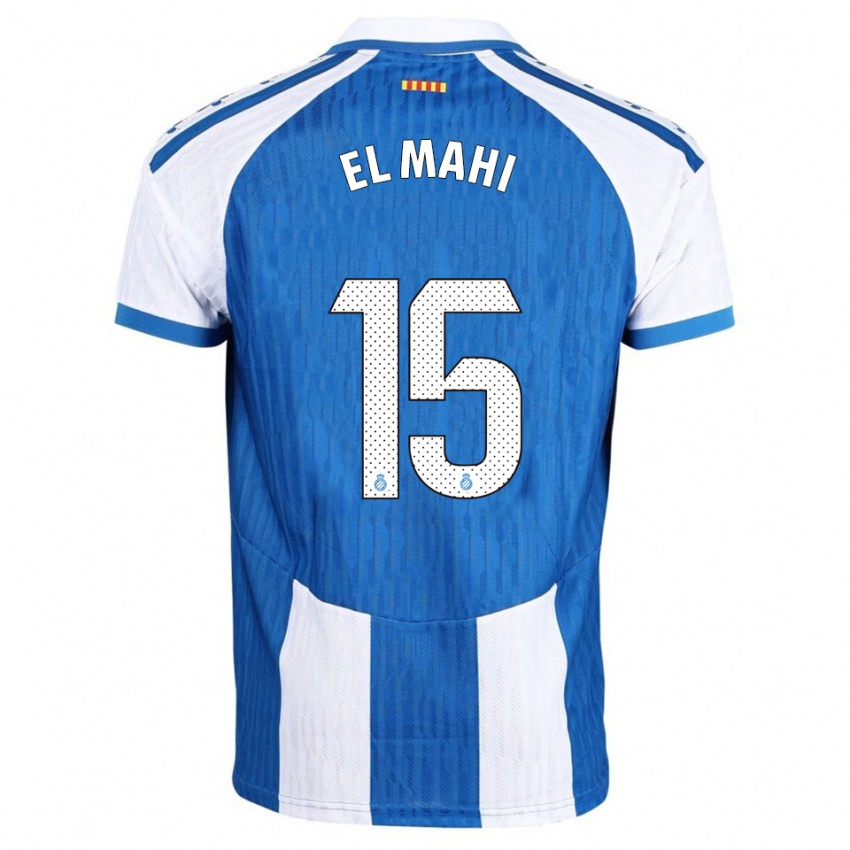 גברים Mohamed El Mahi #15 כחול לבן ג'רזי ביתית 2025/26 חולצה קצרה