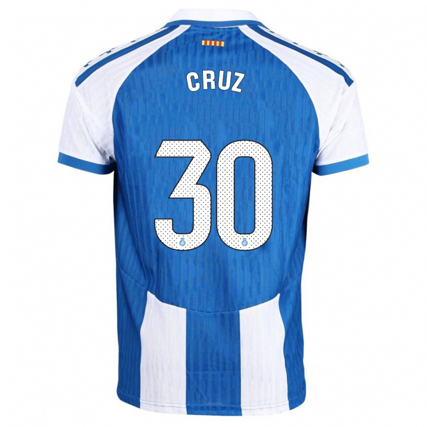 גברים Denis Cruz #30 כחול לבן ג'רזי ביתית 2025/26 חולצה קצרה