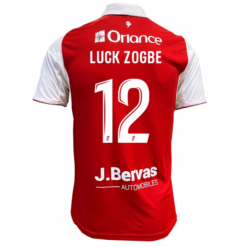 גברים Luck Zogbé #12 אדום לבן ג'רזי ביתית 2025/26 חולצה קצרה