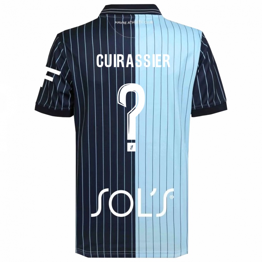 גברים Matthieu Cuirassier #0 כחול נייבי תכלת ג'רזי ביתית 2025/26 חולצה קצרה