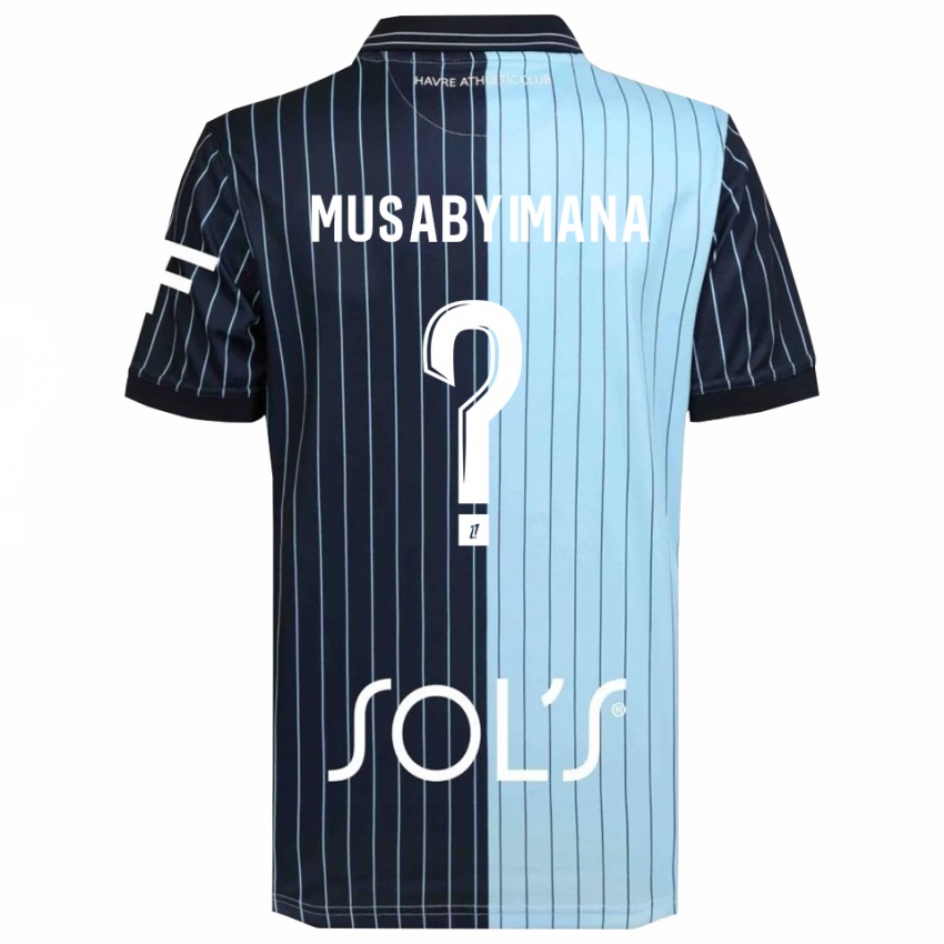 גברים Thierry Musabyimana #0 כחול נייבי תכלת ג'רזי ביתית 2025/26 חולצה קצרה