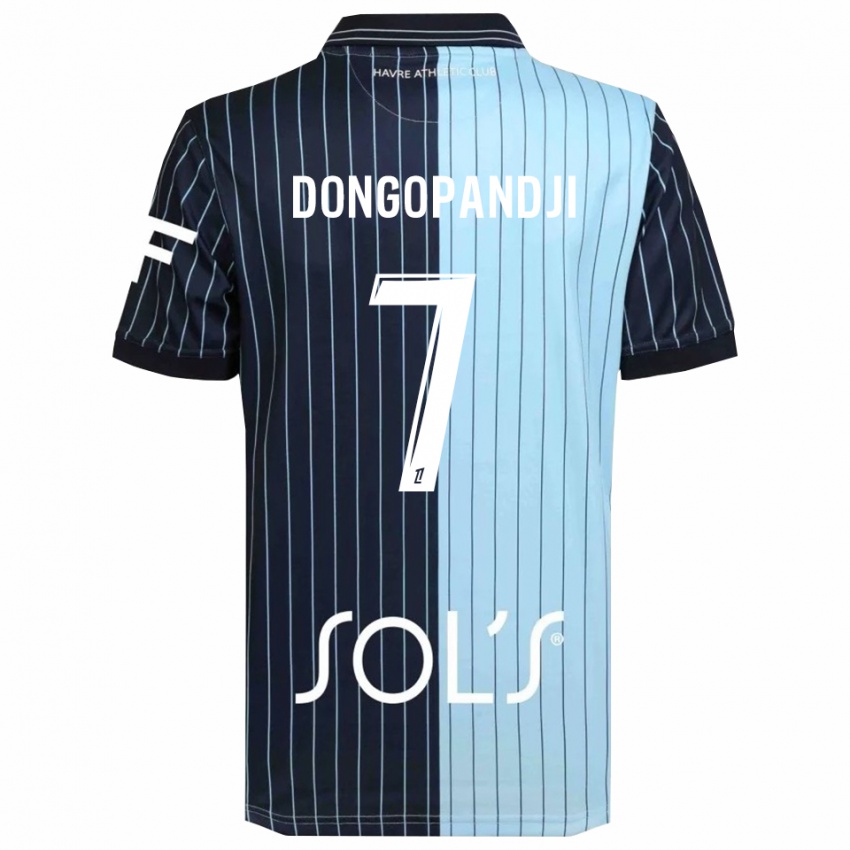 גברים Hakim Dongopandji #7 כחול נייבי תכלת ג'רזי ביתית 2025/26 חולצה קצרה