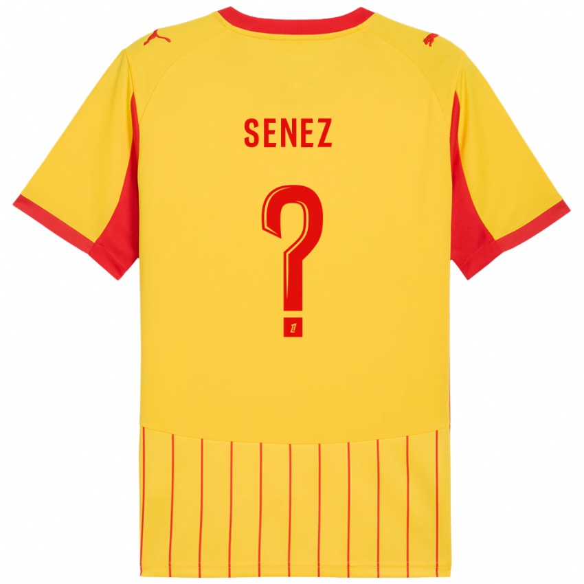 גברים Axel Senez #0 צהוב אדום ג'רזי ביתית 2025/26 חולצה קצרה