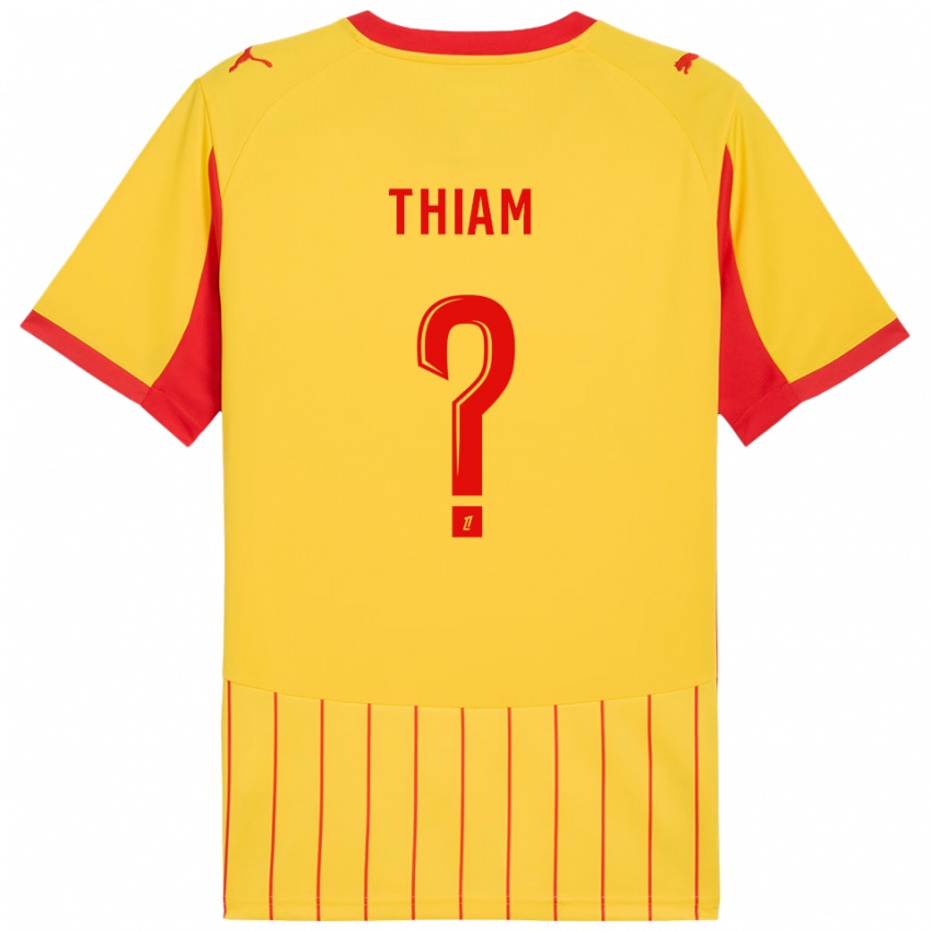 גברים ממאדו תיאם #0 צהוב אדום ג'רזי ביתית 2025/26 חולצה קצרה