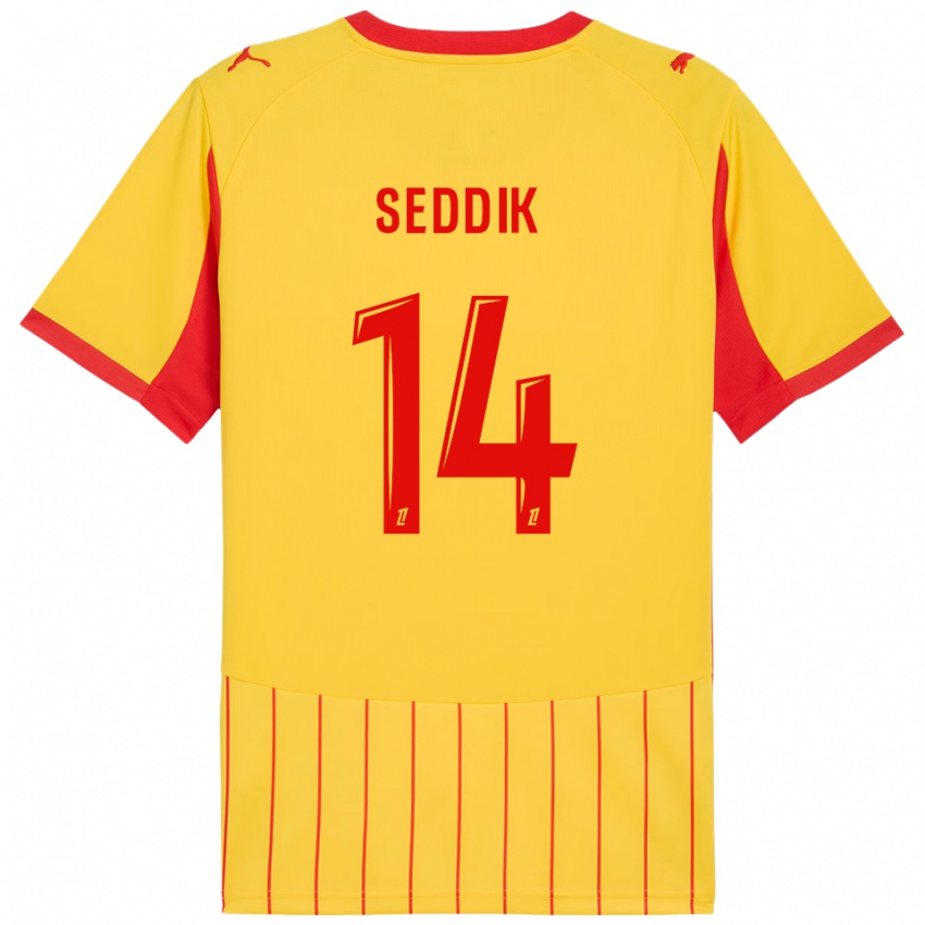 גברים Mohamed Seddik #14 צהוב אדום ג'רזי ביתית 2025/26 חולצה קצרה