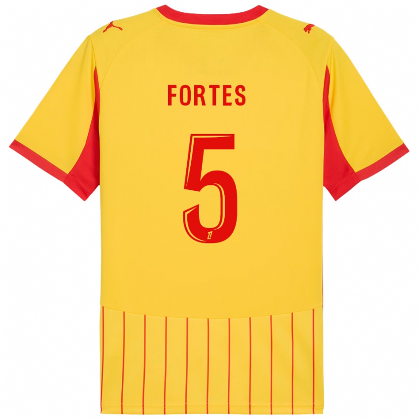 גברים סטיבן פורטס #5 צהוב אדום ג'רזי ביתית 2025/26 חולצה קצרה