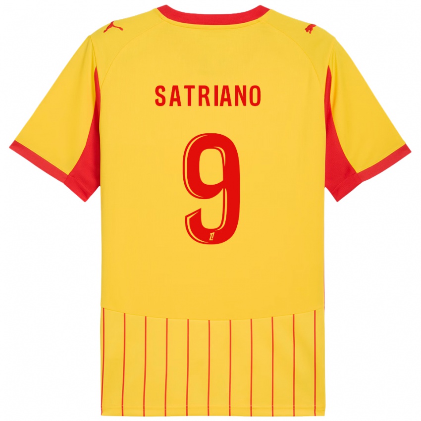 גברים מרטין סטריאנו #9 צהוב אדום ג'רזי ביתית 2025/26 חולצה קצרה