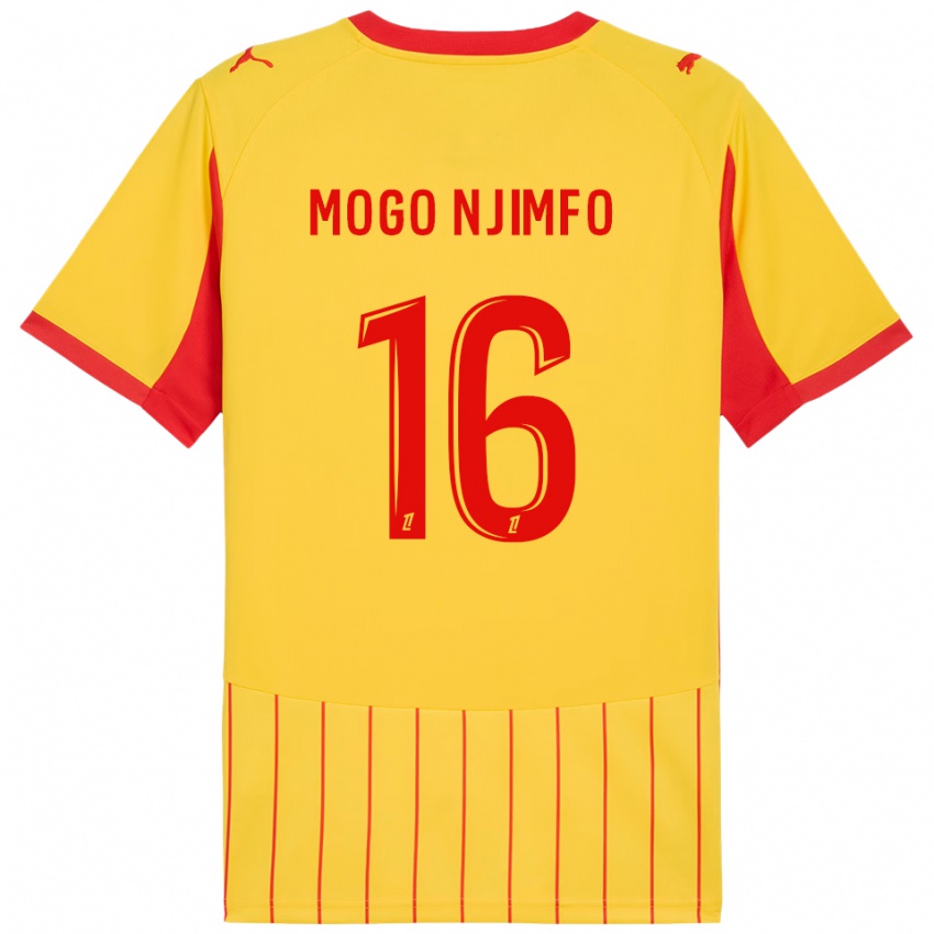 גברים Arthur Mogo Njimfo #16 צהוב אדום ג'רזי ביתית 2025/26 חולצה קצרה