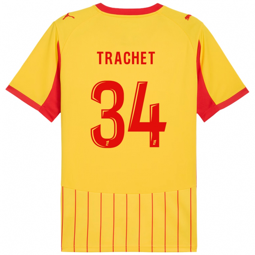 גברים Amélie Trachet #34 צהוב אדום ג'רזי ביתית 2025/26 חולצה קצרה