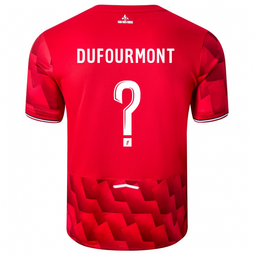 גברים Eléa Dufourmont #0 אדום לבן ג'רזי ביתית 2025/26 חולצה קצרה