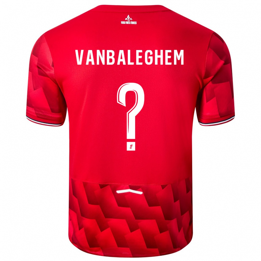 גברים Valentin Vanbaleghem #0 אדום לבן ג'רזי ביתית 2025/26 חולצה קצרה