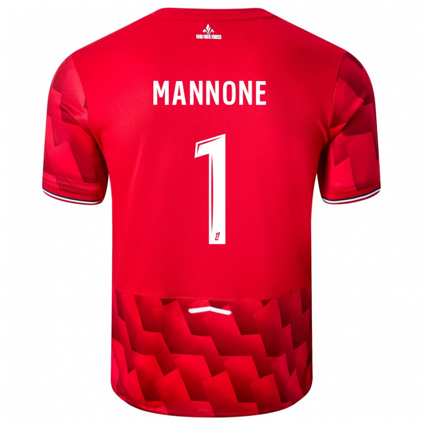גברים ויטו מנונה #1 אדום לבן ג'רזי ביתית 2025/26 חולצה קצרה