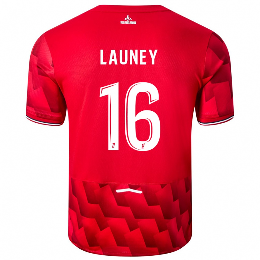 גברים Elisa Launey #16 אדום לבן ג'רזי ביתית 2025/26 חולצה קצרה