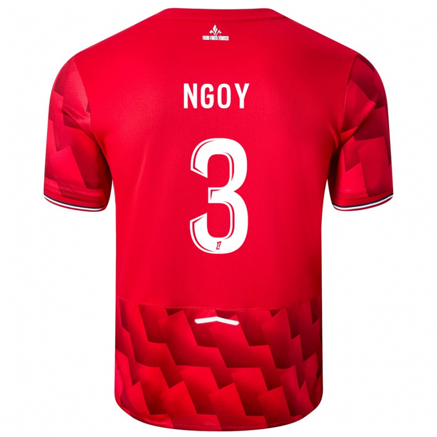 גברים ניית׳ן נגוי #3 אדום לבן ג'רזי ביתית 2025/26 חולצה קצרה