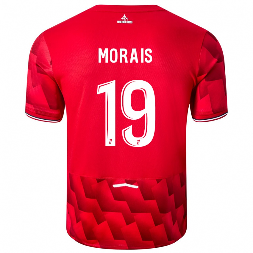 גברים טיאגו מוראיס #19 אדום לבן ג'רזי ביתית 2025/26 חולצה קצרה
