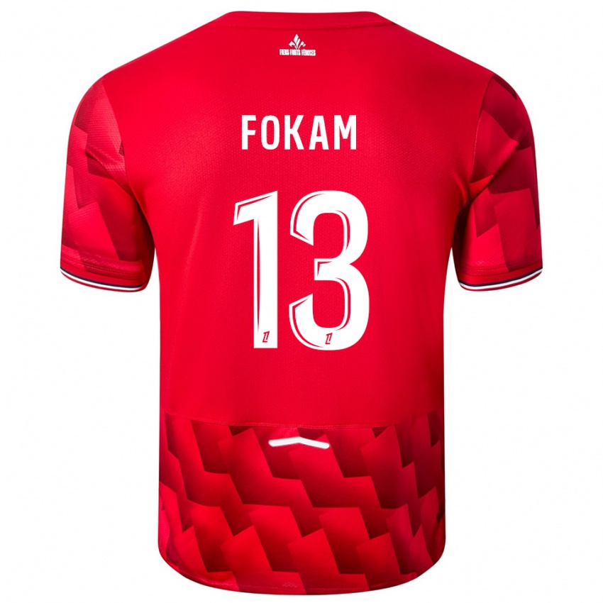 גברים Ulrich Fokam #13 אדום לבן ג'רזי ביתית 2025/26 חולצה קצרה