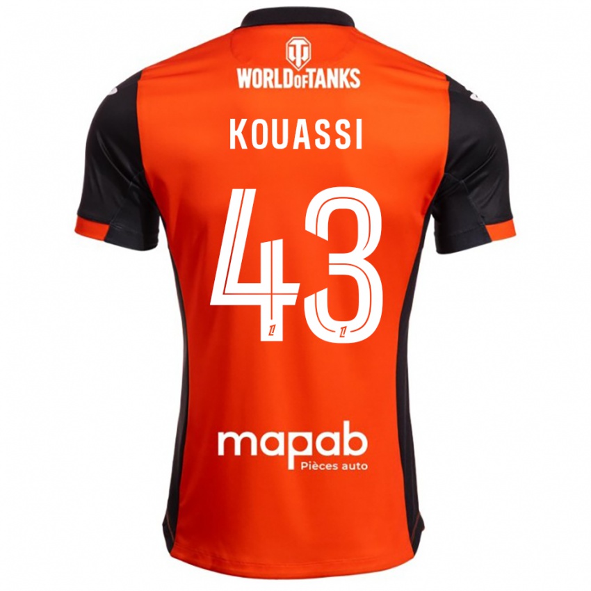 גברים ארסן קואסי #43 שחור כתום ג'רזי ביתית 2025/26 חולצה קצרה