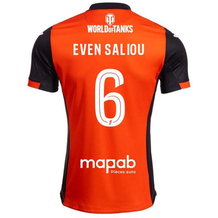 גברים Emy Even Saliou #6 שחור כתום ג'רזי ביתית 2025/26 חולצה קצרה