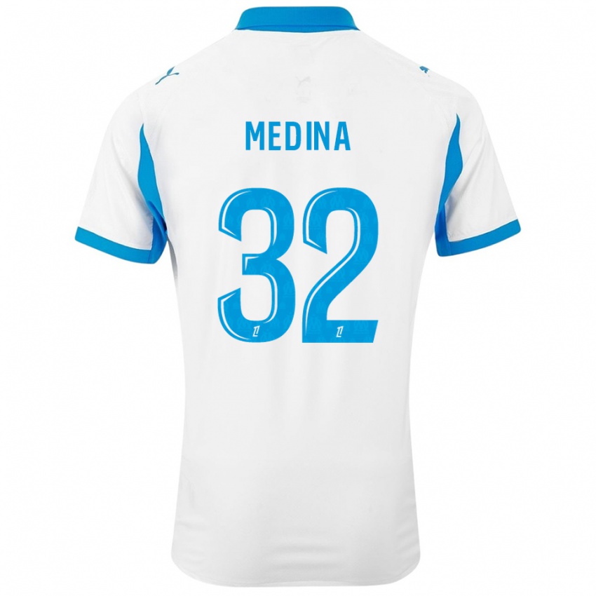 גברים פקונדו מדינה #32 לבן תכלת ג'רזי ביתית 2025/26 חולצה קצרה