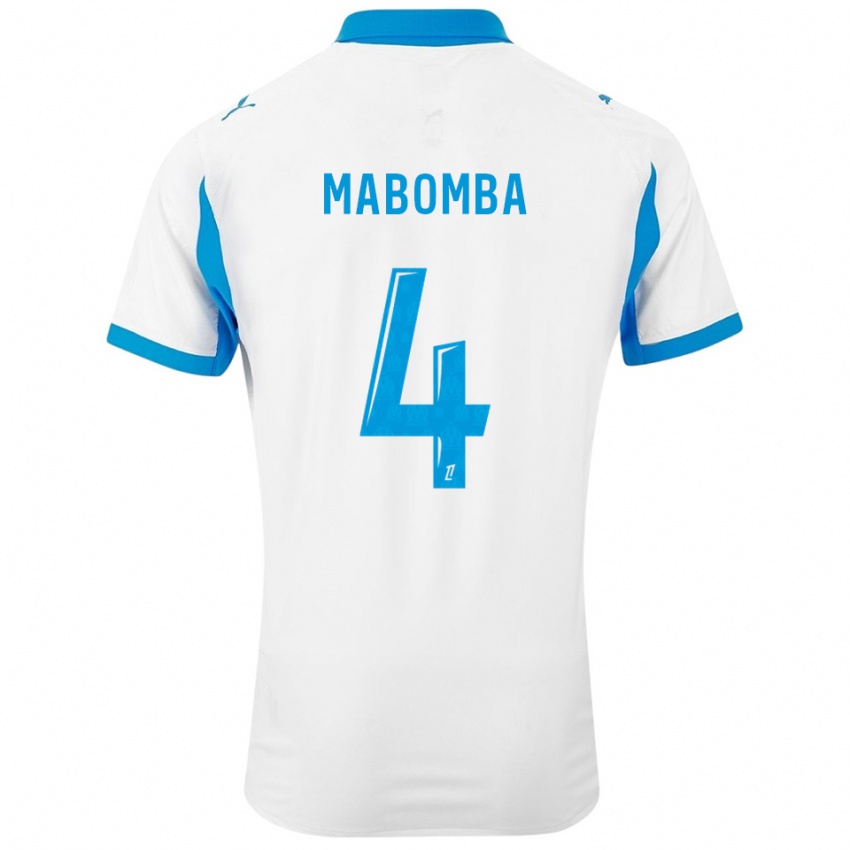 גברים Daniel Mabomba #4 לבן תכלת ג'רזי ביתית 2025/26 חולצה קצרה