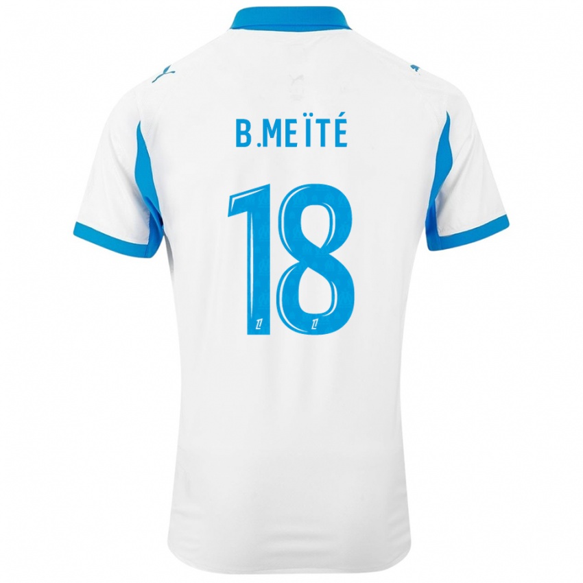 גברים באמו מייטה #18 לבן תכלת ג'רזי ביתית 2025/26 חולצה קצרה