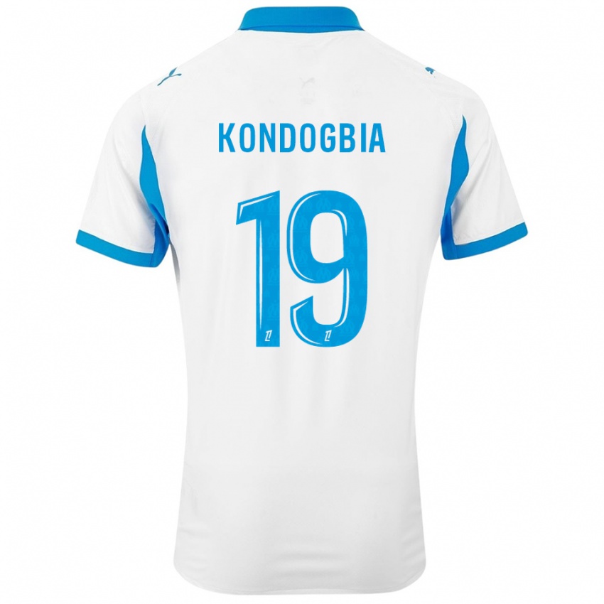 גברים ג'ופרי קונדוגביה #19 לבן תכלת ג'רזי ביתית 2025/26 חולצה קצרה