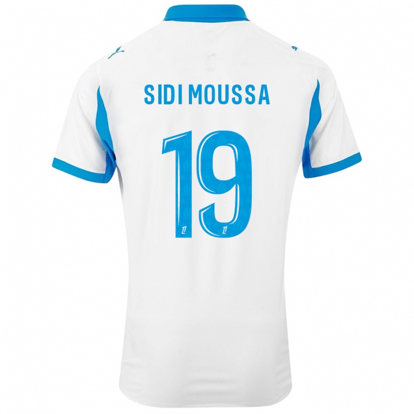 גברים Salima Sidi Moussa #19 לבן תכלת ג'רזי ביתית 2025/26 חולצה קצרה