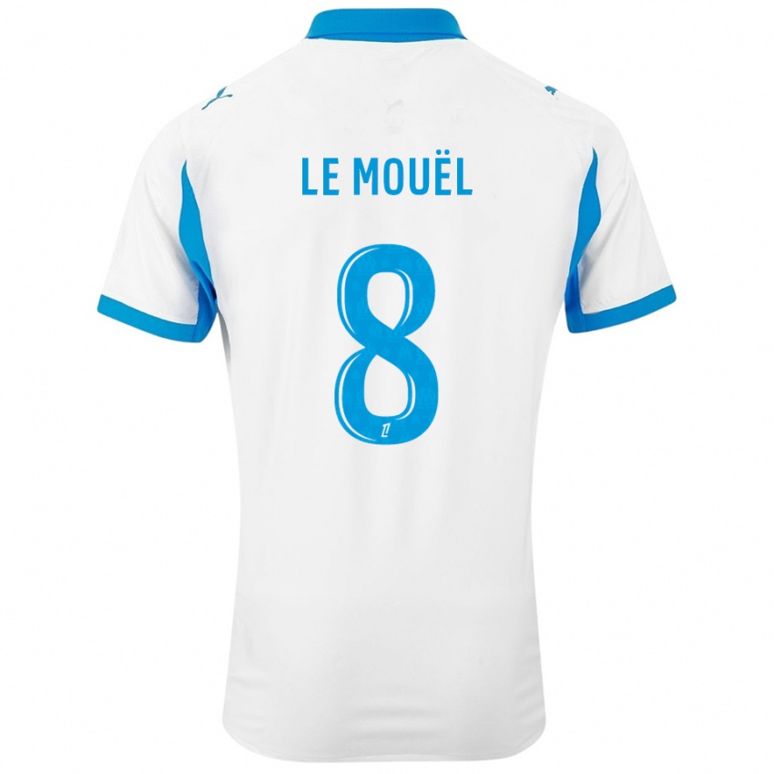 גברים מרגו לה מואל #8 לבן תכלת ג'רזי ביתית 2025/26 חולצה קצרה