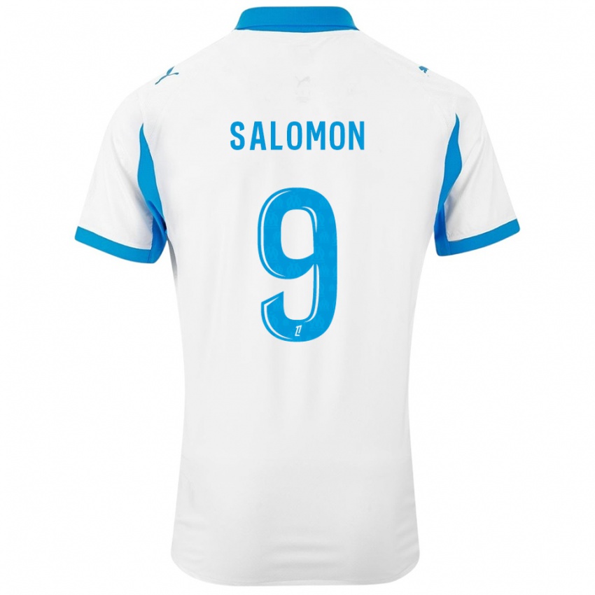 גברים מאיבה סלומון #9 לבן תכלת ג'רזי ביתית 2025/26 חולצה קצרה