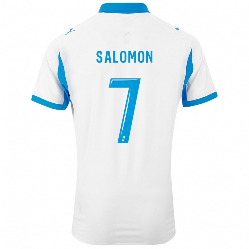 גברים מאבה סלומון #7 לבן תכלת ג'רזי ביתית 2025/26 חולצה קצרה