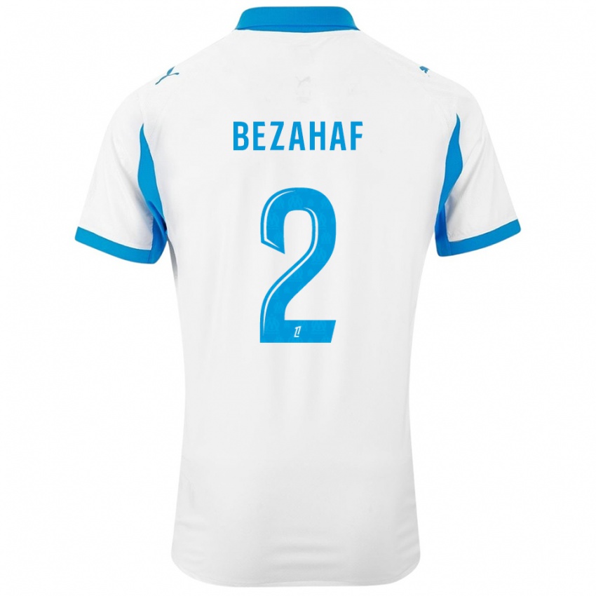 גברים Kelyann Bezahaf #2 לבן תכלת ג'רזי ביתית 2025/26 חולצה קצרה