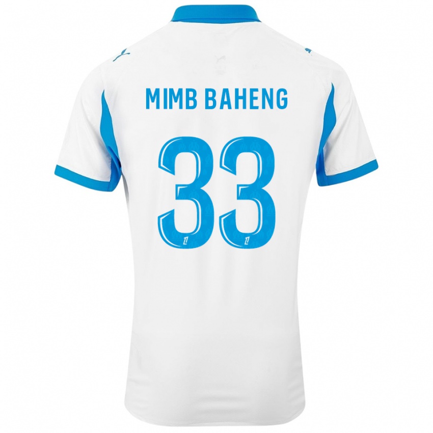 גברים Rony Mimb Baheng #33 לבן תכלת ג'רזי ביתית 2025/26 חולצה קצרה