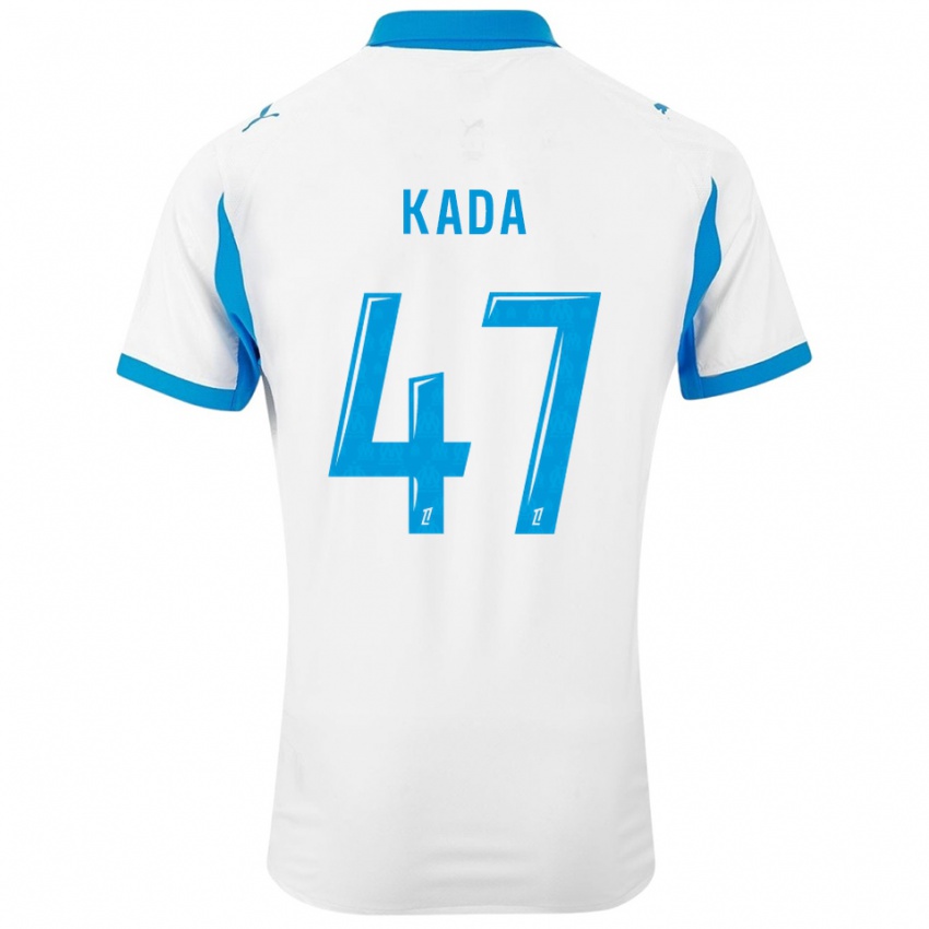 גברים יואקים קאדה #47 לבן תכלת ג'רזי ביתית 2025/26 חולצה קצרה