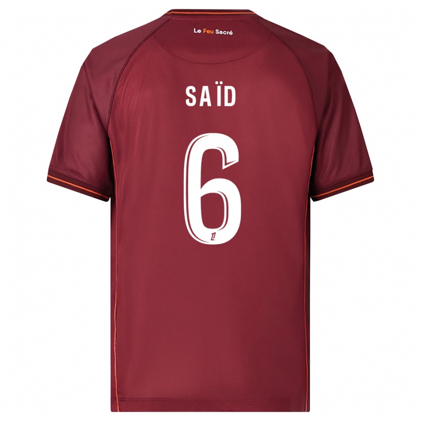 גברים Maoulida Saïd #6 בורדו לבן ג'רזי ביתית 2025/26 חולצה קצרה