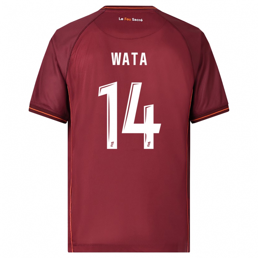 גברים Xavier Wata #14 בורדו לבן ג'רזי ביתית 2025/26 חולצה קצרה