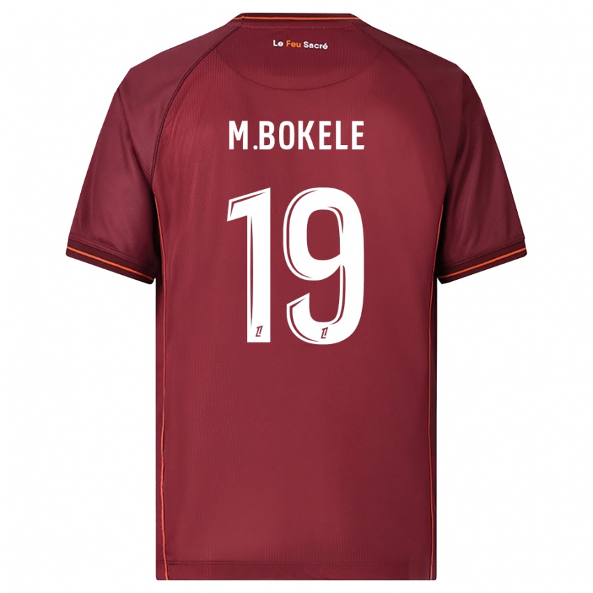 גברים Morgan Bokele #19 בורדו לבן ג'רזי ביתית 2025/26 חולצה קצרה
