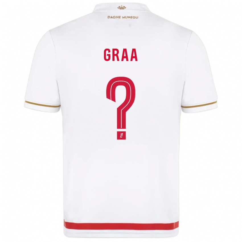 גברים Mohamed Graa #0 אדום לבן ג'רזי ביתית 2025/26 חולצה קצרה