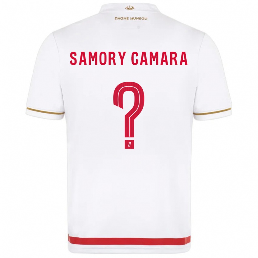 גברים Verges Samory Camara #0 אדום לבן ג'רזי ביתית 2025/26 חולצה קצרה