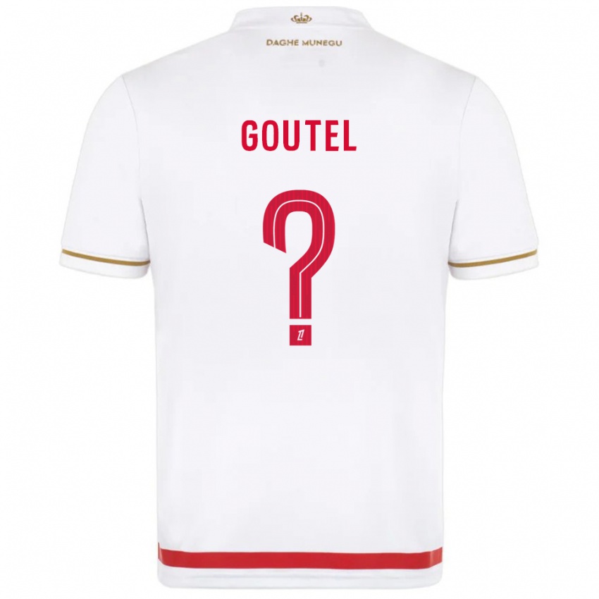 גברים Farid Goutel #0 אדום לבן ג'רזי ביתית 2025/26 חולצה קצרה