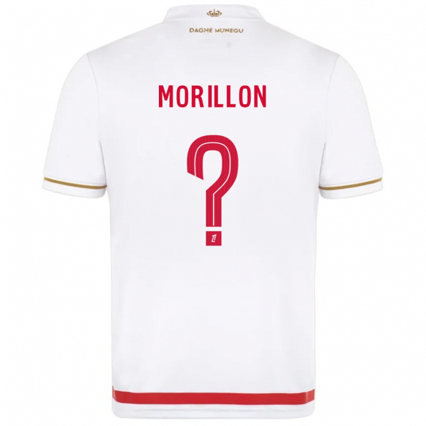 גברים Noah Morillon #0 אדום לבן ג'רזי ביתית 2025/26 חולצה קצרה