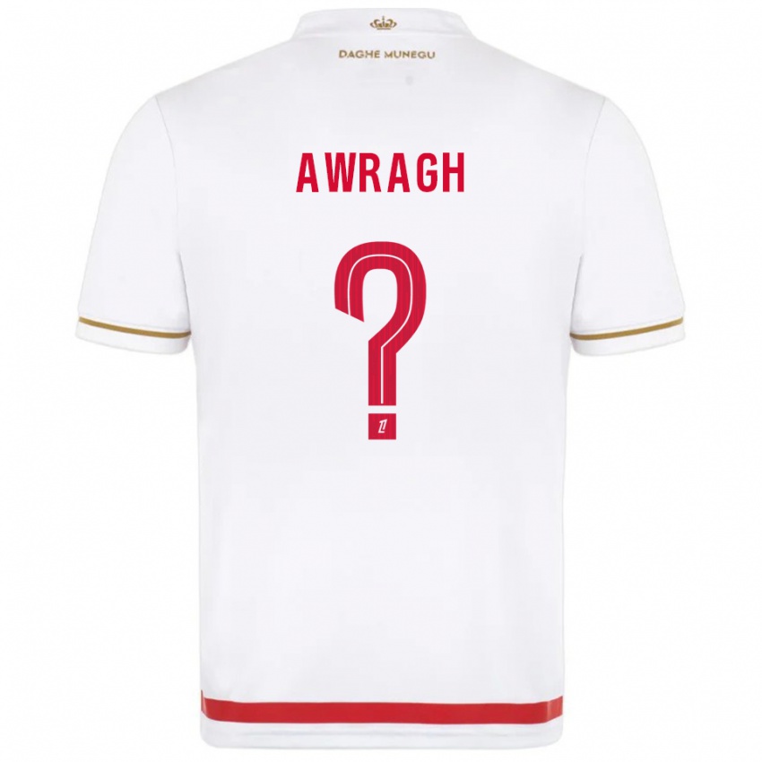 גברים Soufian Awragh #0 אדום לבן ג'רזי ביתית 2025/26 חולצה קצרה