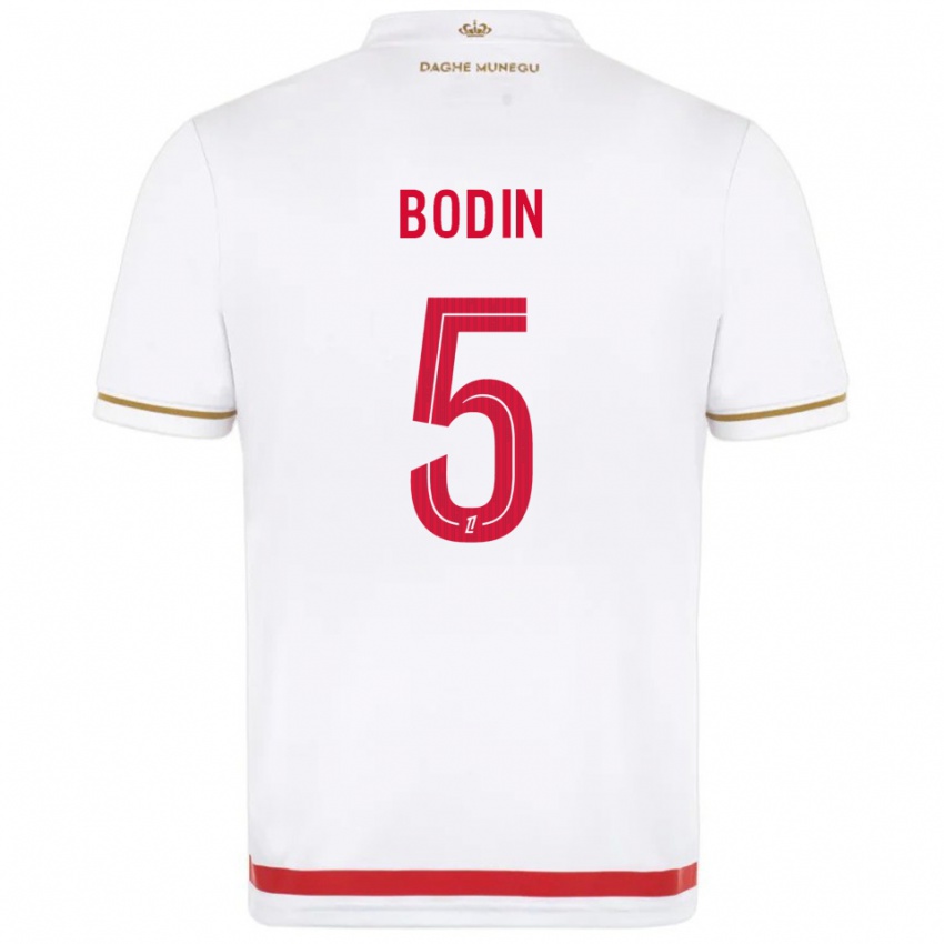 גברים Hugo Bodin #5 אדום לבן ג'רזי ביתית 2025/26 חולצה קצרה