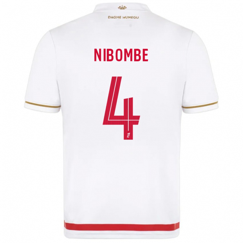 גברים Samuel Nibombe #4 אדום לבן ג'רזי ביתית 2025/26 חולצה קצרה