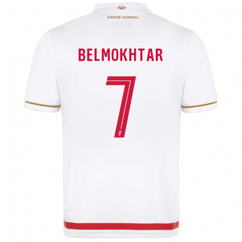 גברים Ilies Belmokhtar #7 אדום לבן ג'רזי ביתית 2025/26 חולצה קצרה
