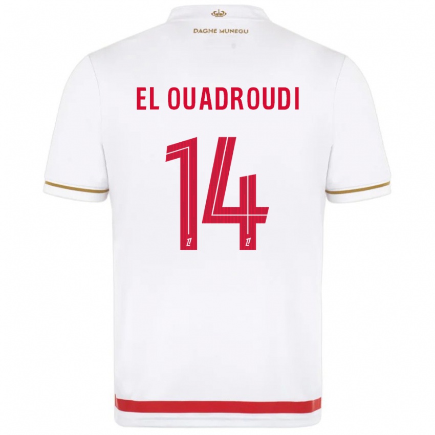 גברים Imrane El Ouadroudi #14 אדום לבן ג'רזי ביתית 2025/26 חולצה קצרה