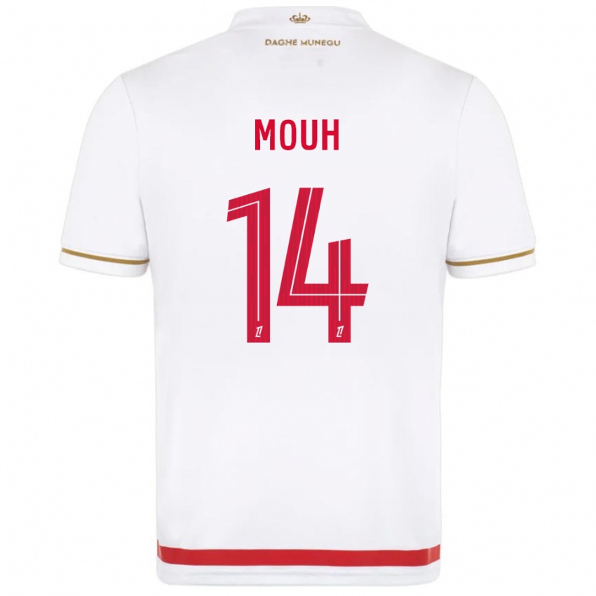גברים Yasir Mouh #14 אדום לבן ג'רזי ביתית 2025/26 חולצה קצרה