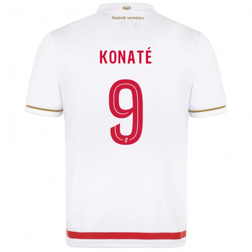גברים Oumar Konaté #9 אדום לבן ג'רזי ביתית 2025/26 חולצה קצרה