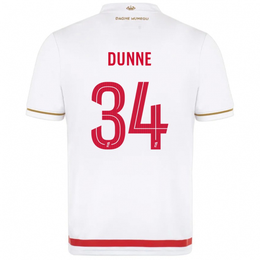 גברים David Dunne #34 אדום לבן ג'רזי ביתית 2025/26 חולצה קצרה