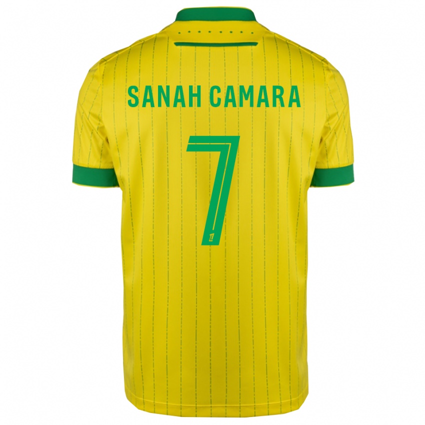 גברים Sanah Camara #7 צהוב ירוק ג'רזי ביתית 2025/26 חולצה קצרה