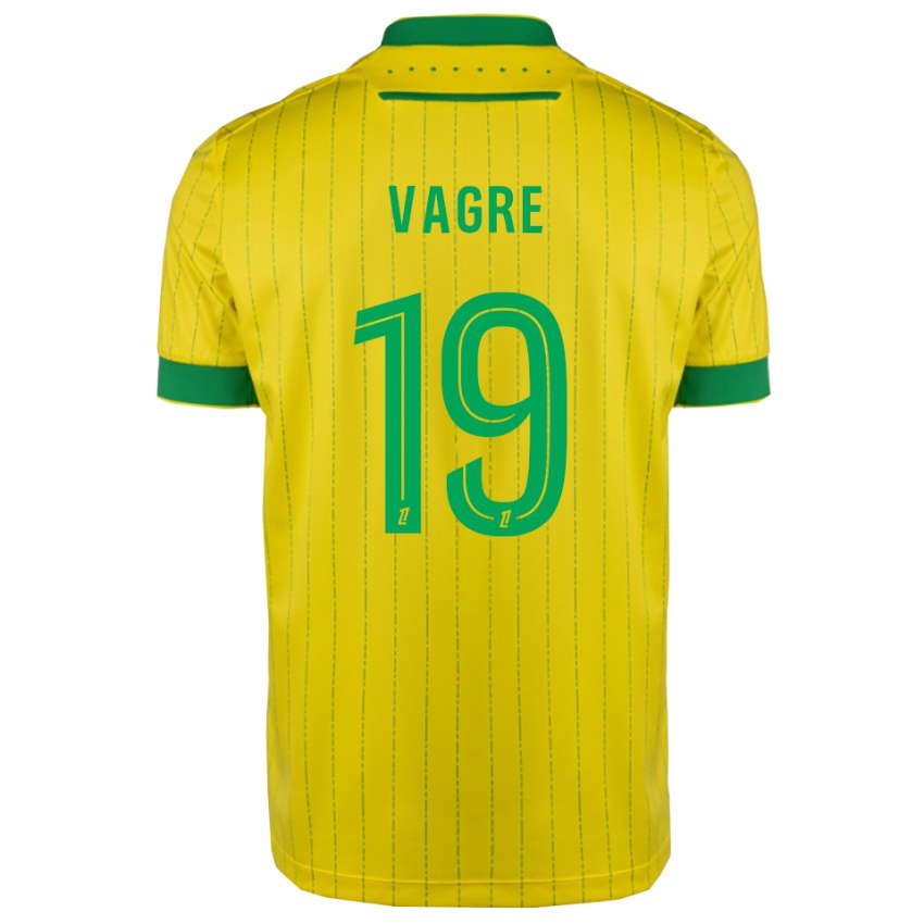 גברים Naomie Vagre #19 צהוב ירוק ג'רזי ביתית 2025/26 חולצה קצרה